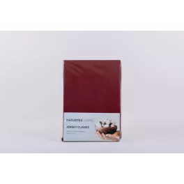 Jersey burgundy lepedő 90-100x200 cm