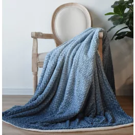   Naturtex sherpa design kétoldalas pléd - Ombre Blue 150x200 cm