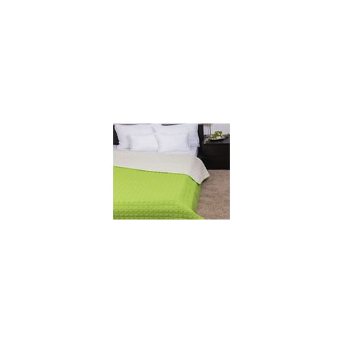 Laura zöld-krém átvarrott ágytakaró 235x250 cm
