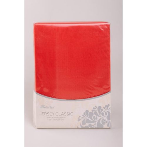 Jersey piros lepedő 80-100x200 cm
