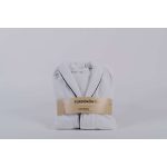 Velúr fehér köntös 2XL