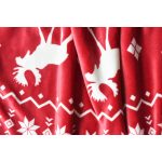 Naturtex pléd sherpa 130x170 cm szarvas fehér-bordó 