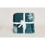 Naturtex pléd sherpa 130x170 cm zöld-fehér leveles 