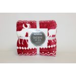 Naturtex pléd sherpa 150x200 cm szarvas fehér-bordó 