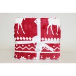 Naturtex pléd sherpa 150x200 cm szarvas fehér-bordó 