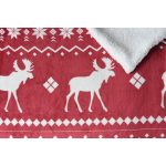 Naturtex pléd sherpa 150x200 cm szarvas fehér-bordó 