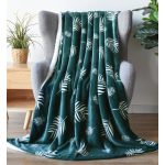 Naturtex pléd sherpa 150x200 cm zöld-fehér leveles 